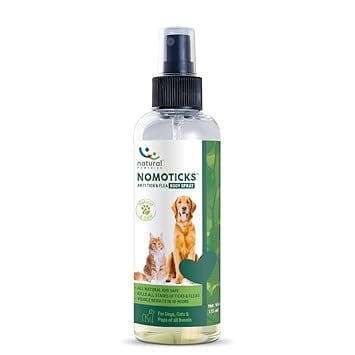 Natural Remedies Nomoticks Anti-Tick & Flea Body Spray for Dogs, Cats, 175 ml