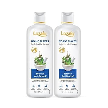 Lozalo Botanical No'mo Flakes Anti Dandruff Pet Shampoo - 500 ml (Pack of 2)