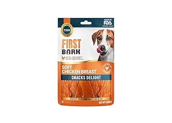 First Bark Soft Chicken Breast Dog Snack Delight Jerky, 350g