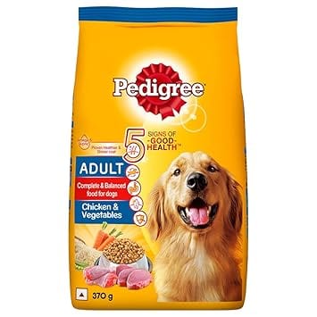 PEDIGREE Chicken and Vegetables for Adult Dogs Dry Food, 370g