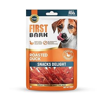 First Bark Roasted Duck Snack Delight Jerky, 70g