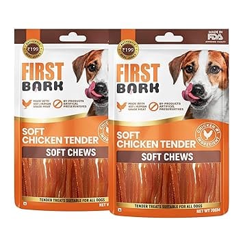 First Bark Soft Chicken Tender Jerky Soft Chews, 70g