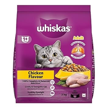 Whiskas Adult (1+ Years) Dry Cat Food, Chicken Flavour