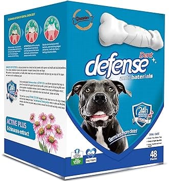 Gnawlers Dent Defense Dental Care Chew Bones For Dogs 48 Pc