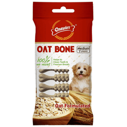 Gnawlers Oat Bone 7 in 1 Dog Treats, 60g (Pack of 3)