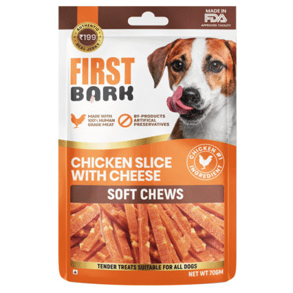 First Bark Soft Chicken Slice with Cheese Jerky Soft Chews, 70g