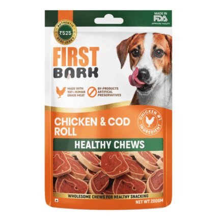 First Bark Chicken Cod Roll Dog Treats, 200g