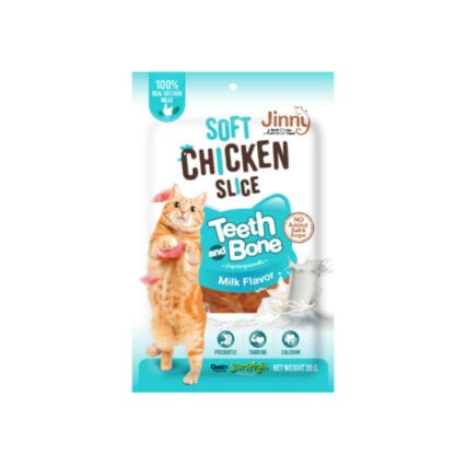 Jinny Soft Chicken Slice Teeth & Bone, Cat Treats 30g (Pack of 6)