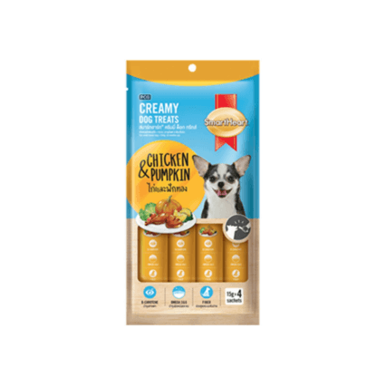 Smart Heart Creamy Dog Treats (Chicken and Pumpkin), 60g Pack of 12