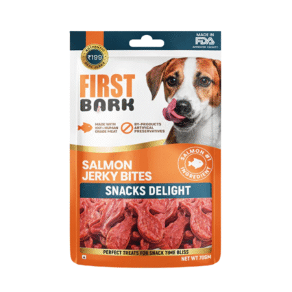 First Bark Salmon Jerky Bites Snack Delight, 70g