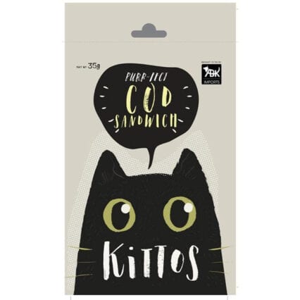 Kittos Purr Fect Cod Sandwich Cat Treat, 35g