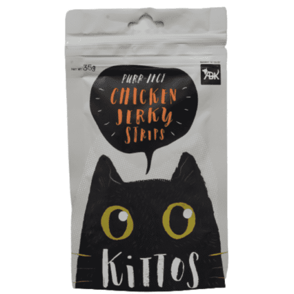 Kittos Purr Fect Chicken Jerky Strips Cat Treats, 35g
