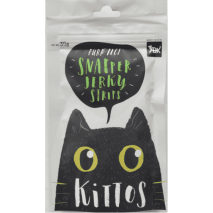 Kittos Purr Fect Snapper Jerky Strips Cat Treats, 35g