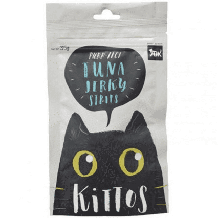 Kittos Purr Fect Tuna Jerky Strips Cat Treats, 35g