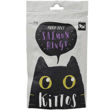 Kittos Purr Fect Salmon Rings Cat Treats, 35g