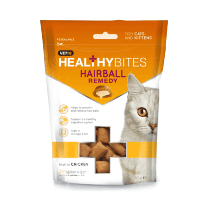 Mark and Chappell Healthy Bites Hairball Remedy Cat Treats, 65g