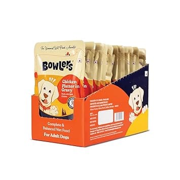 Bowlers Adult Wet Dog Food | Chicken Platter in Gravy |80g (Pack of 48)