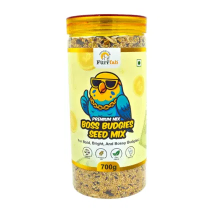 Furrfab Boss Budgies Seed Mix, 700g | Premium Natural Bird Food for Bold, Bright & Bossy Budgies
